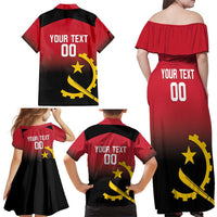 Angola Basketball Custom Family Matching Off Shoulder Maxi Dress and Hawaiian Shirt Go Champions Angolan - Wonder Print Shop