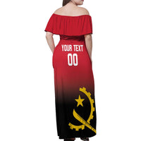 Angola Basketball Custom Family Matching Off Shoulder Maxi Dress and Hawaiian Shirt Go Champions Angolan - Wonder Print Shop