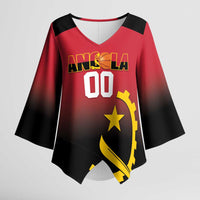 Angola Basketball Custom Kimono Sleeve Blouse Go Champions Angolan - Wonder Print Shop