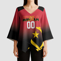 Angola Basketball Custom Kimono Sleeve Blouse Go Champions Angolan - Wonder Print Shop