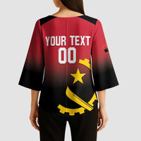 Angola Basketball Custom Kimono Sleeve Blouse Go Champions Angolan - Wonder Print Shop