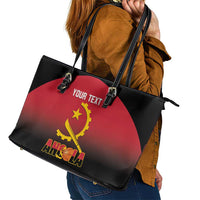 Angola Basketball Custom Leather Tote Bag Go Champions Angolan - Wonder Print Shop