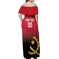 Angola Basketball Custom Off Shoulder Maxi Dress Go Champions Angolan - Wonder Print Shop