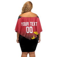 Angola Basketball Custom Off Shoulder Short Dress Go Champions Angolan - Wonder Print Shop