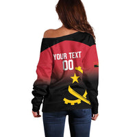 Angola Basketball Custom Off Shoulder Sweater Go Champions Angolan - Wonder Print Shop