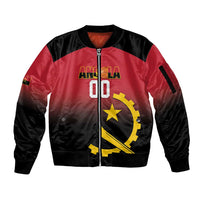 Angola Basketball Custom Sleeve Zip Bomber Jacket Go Champions Angolan - Wonder Print Shop