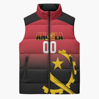 Angola Basketball Custom Sleeveless Puffer Jacket Go Champions Angolan - Wonder Print Shop