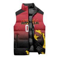 Angola Basketball Custom Sleeveless Puffer Jacket Go Champions Angolan - Wonder Print Shop