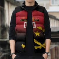 Angola Basketball Custom Sleeveless Puffer Jacket Go Champions Angolan - Wonder Print Shop