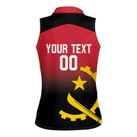 Angola Basketball Custom Women Sleeveless Polo Shirt Go Champions Angolan - Wonder Print Shop