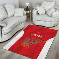 Tunisia Basketball Custom Area Rug Go Champions Eagles of Carthage - Wonder Print Shop