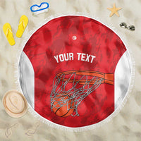 Tunisia Basketball Custom Beach Blanket Go Champions Eagles of Carthage - Wonder Print Shop