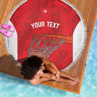 Tunisia Basketball Custom Beach Blanket Go Champions Eagles of Carthage - Wonder Print Shop