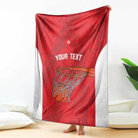 Tunisia Basketball Custom Blanket Go Champions Eagles of Carthage - Wonder Print Shop