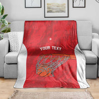 Tunisia Basketball Custom Blanket Go Champions Eagles of Carthage - Wonder Print Shop