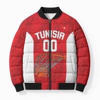 Tunisia Basketball Custom Bomber Puffer Jacket Go Champions Eagles of Carthage - Wonder Print Shop