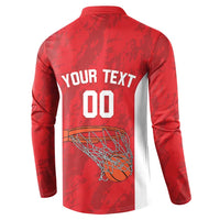 Tunisia Basketball Custom Button Sweatshirt Go Champions Eagles of Carthage - Wonder Print Shop