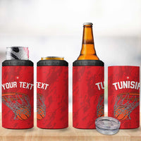 Tunisia Basketball Custom 4 in 1 Can Cooler Tumbler Go Champions Eagles of Carthage - Wonder Print Shop
