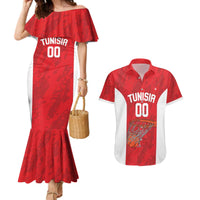 Tunisia Basketball Custom Couples Matching Mermaid Dress and Hawaiian Shirt Go Champions Eagles of Carthage - Wonder Print Shop