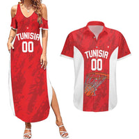 Tunisia Basketball Custom Couples Matching Summer Maxi Dress and Hawaiian Shirt Go Champions Eagles of Carthage - Wonder Print Shop