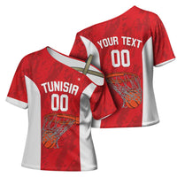 Tunisia Basketball Custom Cross Shoulder Shirt Go Champions Eagles of Carthage - Wonder Print Shop