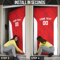 Tunisia Basketball Custom Door Cover Go Champions Eagles of Carthage - Wonder Print Shop