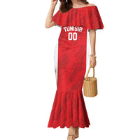 Tunisia Basketball Custom Family Matching Mermaid Dress and Hawaiian Shirt Go Champions Eagles of Carthage - Wonder Print Shop