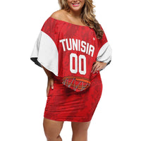 Tunisia Basketball Custom Family Matching Off Shoulder Short Dress and Hawaiian Shirt Go Champions Eagles of Carthage - Wonder Print Shop