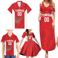 Tunisia Basketball Custom Family Matching Summer Maxi Dress and Hawaiian Shirt Go Champions Eagles of Carthage - Wonder Print Shop