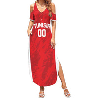 Tunisia Basketball Custom Family Matching Summer Maxi Dress and Hawaiian Shirt Go Champions Eagles of Carthage - Wonder Print Shop