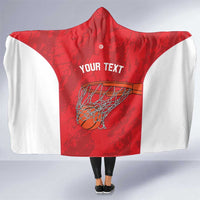 Tunisia Basketball Custom Hooded Blanket Go Champions Eagles of Carthage - Wonder Print Shop