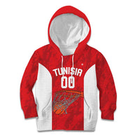 Tunisia Basketball Custom Kid Hoodie Go Champions Eagles of Carthage - Wonder Print Shop
