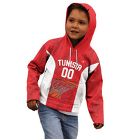 Tunisia Basketball Custom Kid Hoodie Go Champions Eagles of Carthage - Wonder Print Shop
