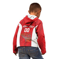 Tunisia Basketball Custom Kid Hoodie Go Champions Eagles of Carthage - Wonder Print Shop