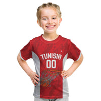 Tunisia Basketball Custom Kid T Shirt Go Champions Eagles of Carthage - Wonder Print Shop