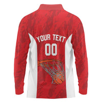 Tunisia Basketball Custom Long Sleeve Polo Shirt Go Champions Eagles of Carthage - Wonder Print Shop