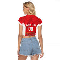 Tunisia Basketball Custom Raglan Cropped T Shirt Go Champions Eagles of Carthage - Wonder Print Shop