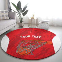 Tunisia Basketball Custom Round Carpet Go Champions Eagles of Carthage - Wonder Print Shop