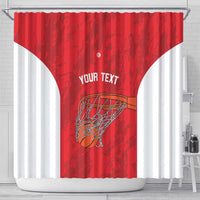 Tunisia Basketball Custom Shower Curtain Go Champions Eagles of Carthage - Wonder Print Shop