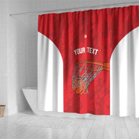 Tunisia Basketball Custom Shower Curtain Go Champions Eagles of Carthage - Wonder Print Shop