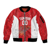 Tunisia Basketball Custom Sleeve Zip Bomber Jacket Go Champions Eagles of Carthage - Wonder Print Shop