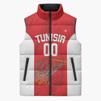 Tunisia Basketball Custom Sleeveless Puffer Jacket Go Champions Eagles of Carthage - Wonder Print Shop