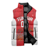 Tunisia Basketball Custom Sleeveless Puffer Jacket Go Champions Eagles of Carthage - Wonder Print Shop