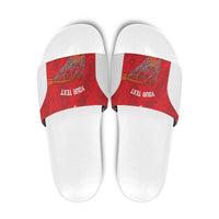 Tunisia Basketball Custom Slide Sandals Go Champions Eagles of Carthage - Wonder Print Shop