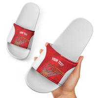 Tunisia Basketball Custom Slide Sandals Go Champions Eagles of Carthage - Wonder Print Shop