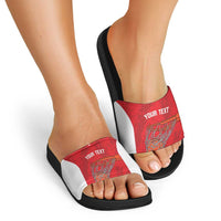 Tunisia Basketball Custom Slide Sandals Go Champions Eagles of Carthage - Wonder Print Shop