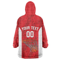 Tunisia Basketball Custom Wearable Blanket Hoodie Go Champions Eagles of Carthage - Wonder Print Shop