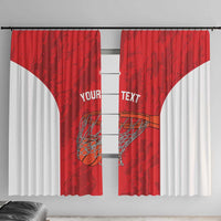 Tunisia Basketball Custom Window Curtain Go Champions Eagles of Carthage - Wonder Print Shop