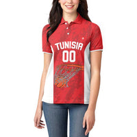Tunisia Basketball Custom Women Polo Shirt Go Champions Eagles of Carthage - Wonder Print Shop