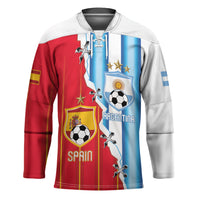 Custom Argentina Spain Football 2026 Hockey Jersey La Albiceleste La Roja Together